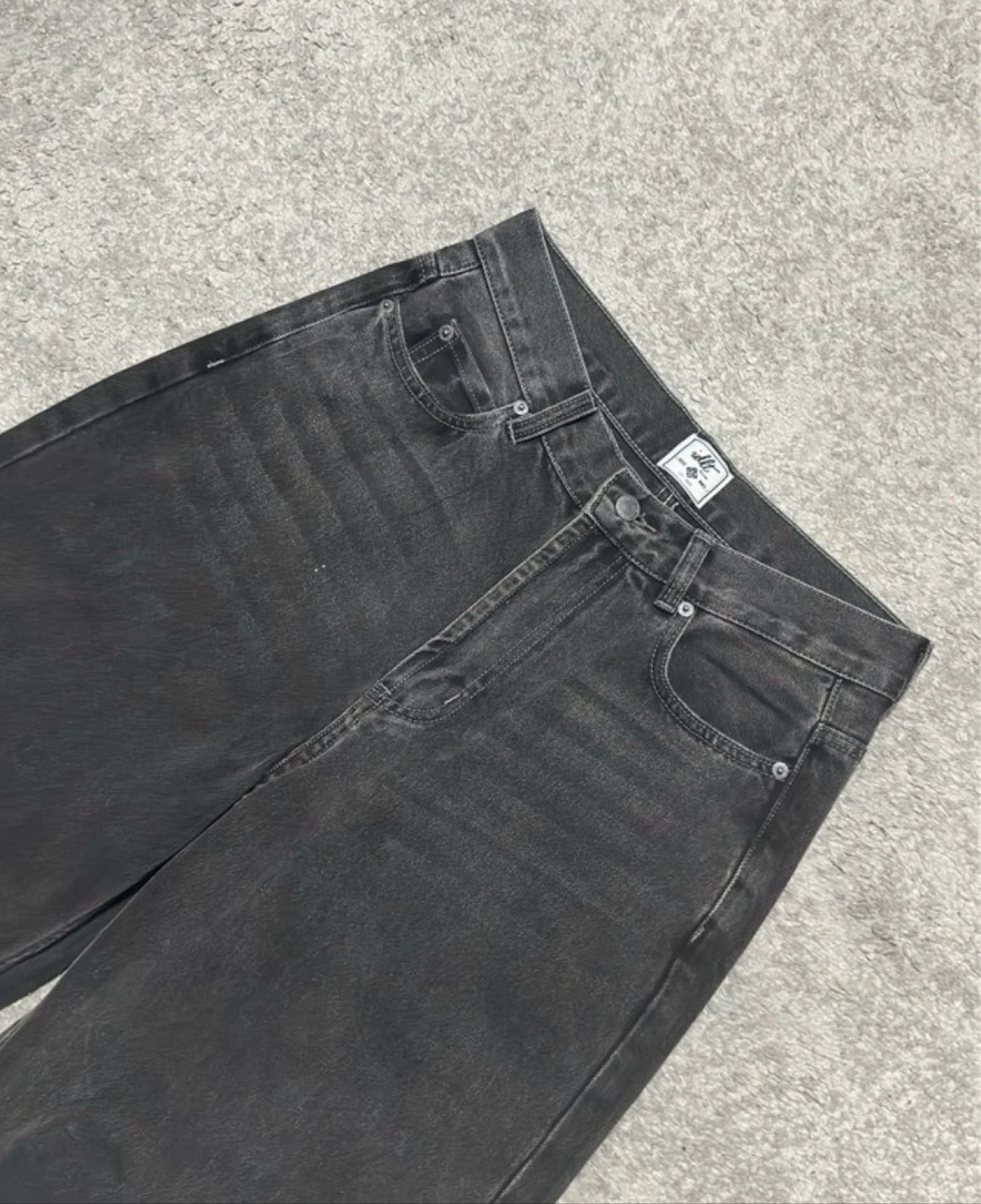 IDLT Vintage Baggy Black Jeans